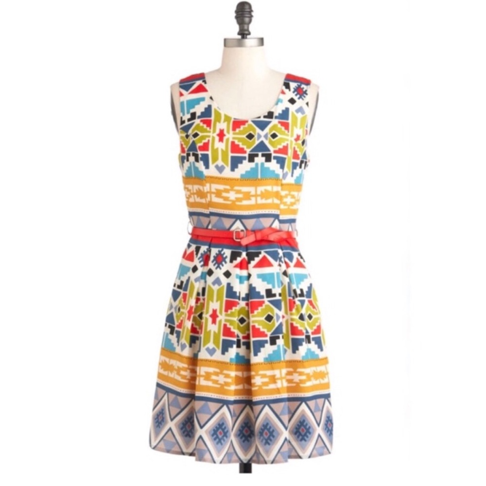 ModCloth Adobe Art Show Dress, Size Medium, EUC!